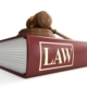 Law book & hammer, cybersecurity for law firms
